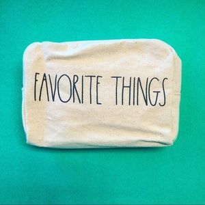 Rae Dunn FAVORITE THINGS canvas pouch